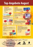 Werbeplakat „Top-Angebote“ der Apotheken mit Sonderpreisen und Slogan unten: „Gute Beratung! Gute Pr
