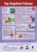 Werbeplakat „Top-Angebote“ der Apotheken mit Sonderpreisen und Slogan unten: „Gute Beratung! Gute Pr