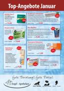 Werbeplakat „Top-Angebote“ der Apotheken mit Sonderpreisen und Slogan unten: „Gute Beratung! Gute Pr